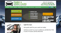 Desktop Screenshot of cash4usedcars.com