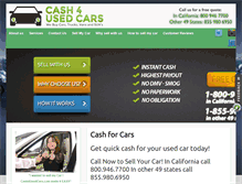 Tablet Screenshot of cash4usedcars.com